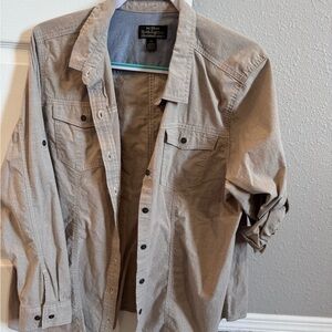 Women's Casual Tan Button Down Shirt
